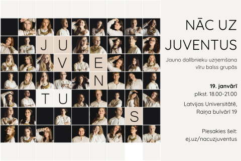 JUVENTUS uzņem jaunus dziedātājus vīru balss grupās